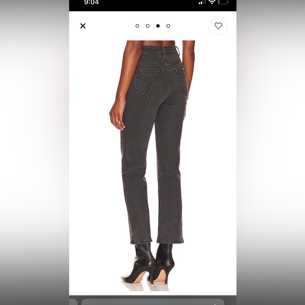 ROLLA’S Original High Rise Straight Jeans Black - Picture 2 of 5